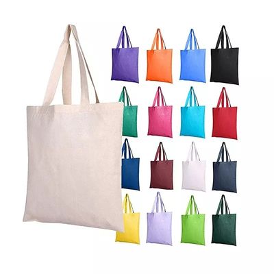 Logotipo personalizado Impreso Bolso de compras orgánico de bolsa grande con bolsillo Logotipo personalizado