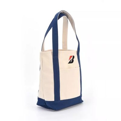 Logotipo personalizado Impreso Bolso de compras orgánico de bolsa grande con bolsillo Logotipo personalizado