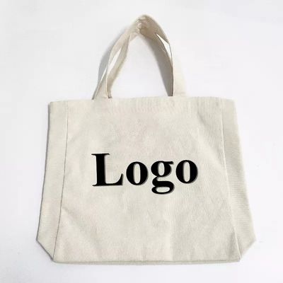 Logotipo personalizado Impreso Bolso de compras orgánico de bolsa grande con bolsillo Logotipo personalizado