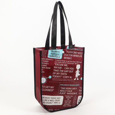 Bolso de compras no tejido reutilizable con color personalizado y estilo manipulado