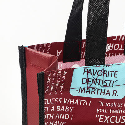 Bolso de compras no tejido reutilizable con color personalizado y estilo manipulado