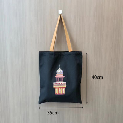 Bolsa de toque de lienzo personalizada aceptable OEM / ODM Color sólido Tipo de patrón de letra personalizable