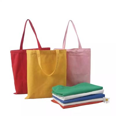 Bolso de tela ecológica impresa con pantalla de seda, bolso de compras para mujeres con bolsillos y patrón de letras