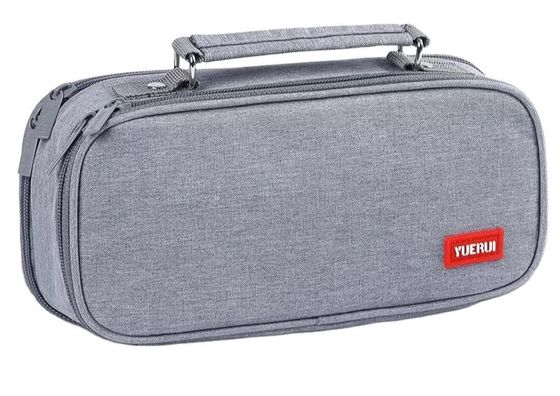 Bolsa de lápiz de impresión simple de color natural reutilizable personalizada con rendimiento