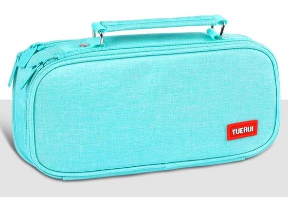 Bolsa de lápiz de impresión simple de color natural reutilizable personalizada con rendimiento
