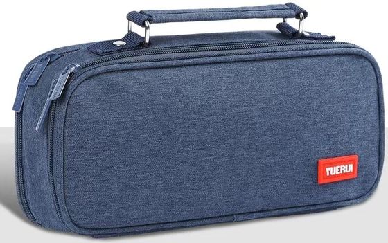 Bolsa de lápiz de impresión simple de color natural reutilizable personalizada con rendimiento