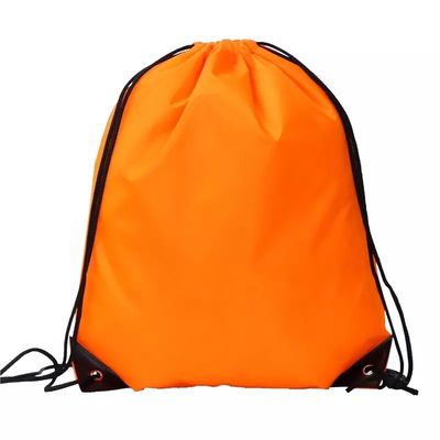 Lámina de seda Impreso Logotipo personalizado Nylon Poliéster 210D Promoción Gimnasio Mochila de cordones