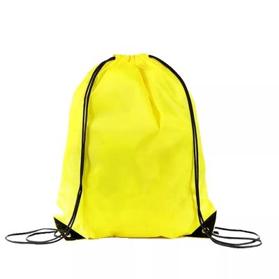 Lámina de seda Impreso Logotipo personalizado Nylon Poliéster 210D Promoción Gimnasio Mochila de cordones