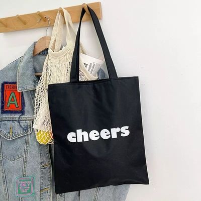 Logotipo personalizado Estudiante coreana de gran capacidad Bolsillo de algodón de hombro simple