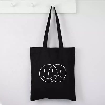 Acceptable OEM/ODM Carta personalizada con patrón de lona de tela de bolso para tiendas de comestibles