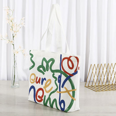 Bolso de ropa de algodón con logotipo y patrón de letras