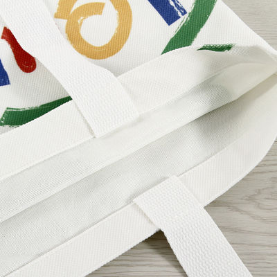 Bolso de ropa de algodón con logotipo y patrón de letras