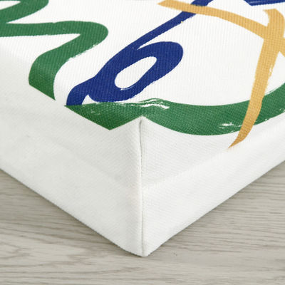 Bolso de ropa de algodón con logotipo y patrón de letras