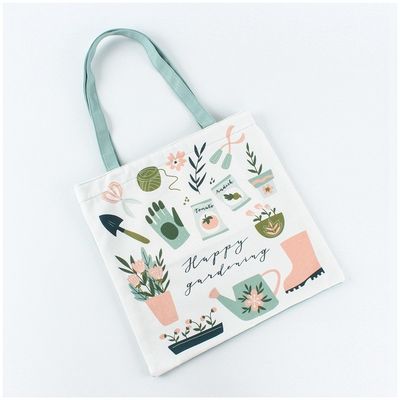 Bolsa de compras de lienzo de algodón con logotipo para comestibles ecológicos