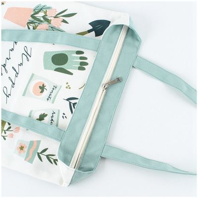 Bolsa de compras de lienzo de algodón con logotipo para comestibles ecológicos