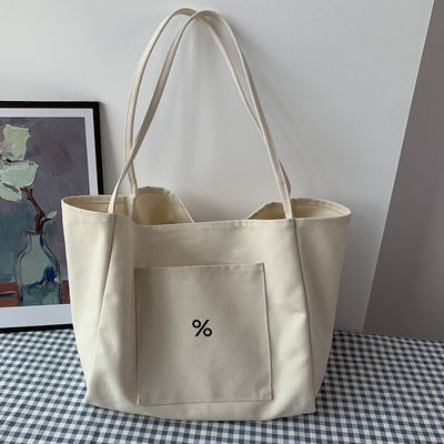 Bolso de ropa de lona ecológica de color personalizado para mujeres Gran capacidad y aceptable OEM / ODM