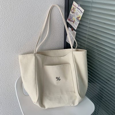 Bolso de ropa de lona ecológica de color personalizado para mujeres Gran capacidad y aceptable OEM / ODM