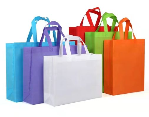 Personaliza el logotipo de la bolsa de toque no tejido para bolsas de envío posición media