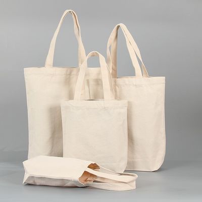 Logotipo personalizado Aceptado Eco Amigable Canvas de trabajo pesado Bolso de compras con bolsillo