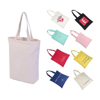 Logotipo personalizado Aceptado Eco Amigable Canvas de trabajo pesado Bolso de compras con bolsillo