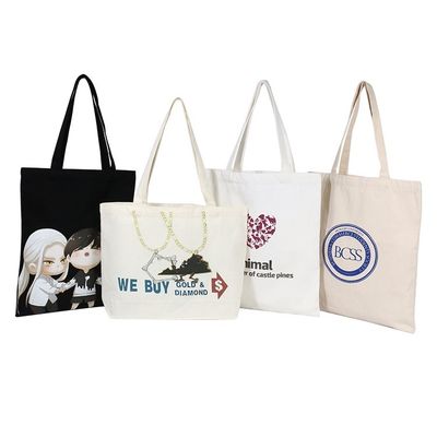Logotipo personalizado Aceptado Eco Amigable Canvas de trabajo pesado Bolso de compras con bolsillo