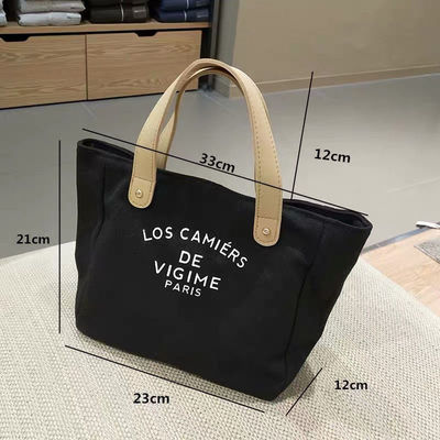 Bolso de toque de lienzo de diseño personalizado con asas OEM / ODM aceptable con entrega rápida
