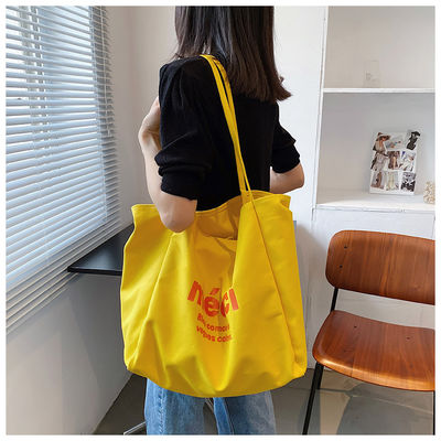 Vida escolar Diaria Eco Moda Bolso de mano reutilizable personalizado Bolsas de algodón para mujeres