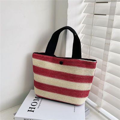Bolso de mano tejido de paja ecológico para mujeres 2022 Tote de playa Muestras de patrón Tipo Otro