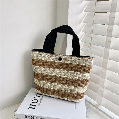 Bolso de mano tejido de paja ecológico para mujeres 2022 Tote de playa Muestras de patrón Tipo Otro