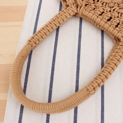 Bolso de hombro para mujeres de moda Tassel con toque tejido de paja y diseño de logotipo personalizado