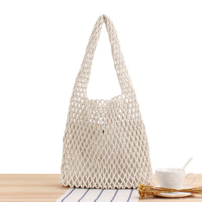 Bolsas de mano de tejido de gran tamaño de mujer de paja tejida Bolsa de playa con cubo de color personalizado