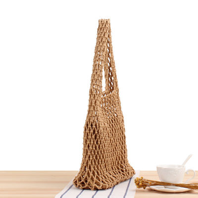 Bolsas de mano de tejido de gran tamaño de mujer de paja tejida Bolsa de playa con cubo de color personalizado