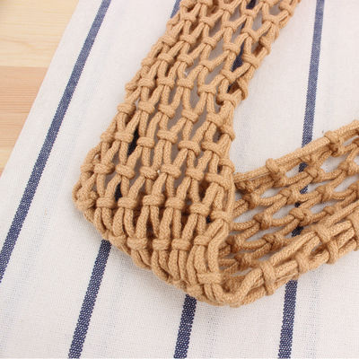 Bolsas de mano de tejido de gran tamaño de mujer de paja tejida Bolsa de playa con cubo de color personalizado