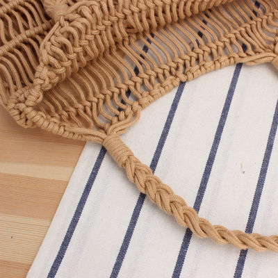 Color personalizado Verano 2022 Mujeres hechas a mano Bolso de paja hueco Bolso de mano de playa tejido
