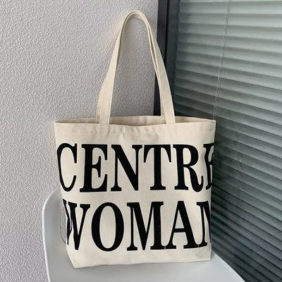 Logotipo personalizado Impreso Bolso de lienzo para compras al por menor Tamaño extra grande