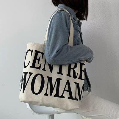 Logotipo personalizado Impreso Bolso de lienzo para compras al por menor Tamaño extra grande
