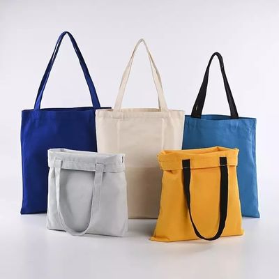 Bolsas de algodón para compras reutilizables Bolsas de lona personalizadas con logotipo impreso a medida