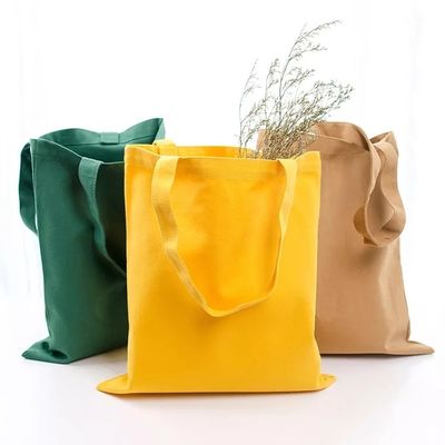 Bolsas de algodón para compras reutilizables Bolsas de lona personalizadas con logotipo impreso a medida