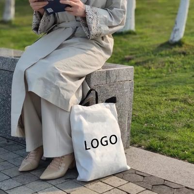 Bolsas de algodón para compras reutilizables Bolsas de lona personalizadas con logotipo impreso a medida
