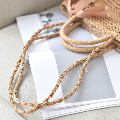 Bolso de paja tejido patrón de cubo para mujeres Bolso de playa Tote 2023 Ventas de temporada de playa