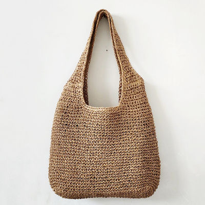 Bolso de mano Raffia de verano 2022 estilo bohemio aceptable OEM / ODM Bolso de playa de paja de tejido