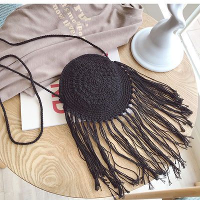 Bolsos de mano de mujer de crochet multicolor Macrame Bolsos de playa tejidos