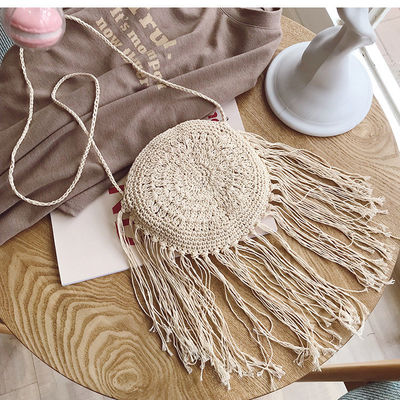 Bolsos de mano de mujer de crochet multicolor Macrame Bolsos de playa tejidos