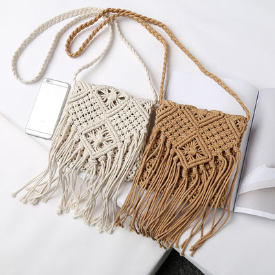 Logotipo personalizado Mujeres Clutch de paja Tejido de hombro Summer Beach Crossbody Bolso de bolso con cierre de cremallera