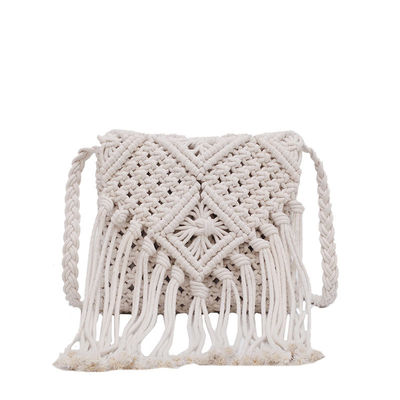 Logotipo personalizado Mujeres Clutch de paja Tejido de hombro Summer Beach Crossbody Bolso de bolso con cierre de cremallera
