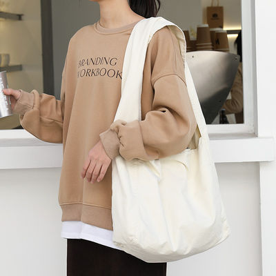 Bolso de playa de moda al aire libre personalizado con letra impresa y material de algodón