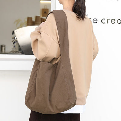 Bolso de playa de moda al aire libre personalizado con letra impresa y material de algodón