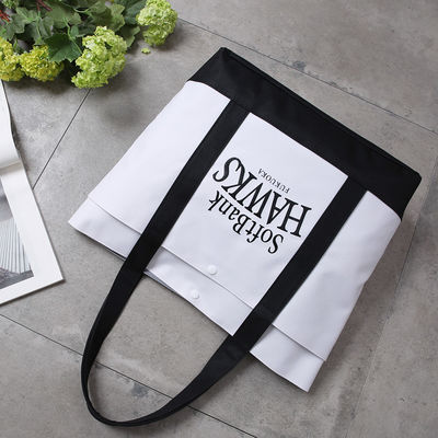 Logotipo personalizado aceptado bolso de lona duradero para moda al aire libre y más allá