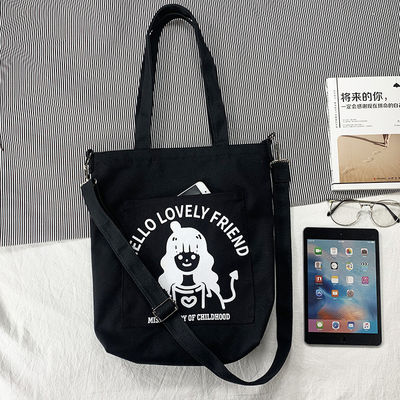 Bolso de hombro de lona personalizado con correa larga ajustable para actividades diarias de la vida escolar