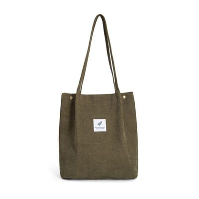 Bolso de toque de corduroy para el trabajo Comida en la playa y viajes